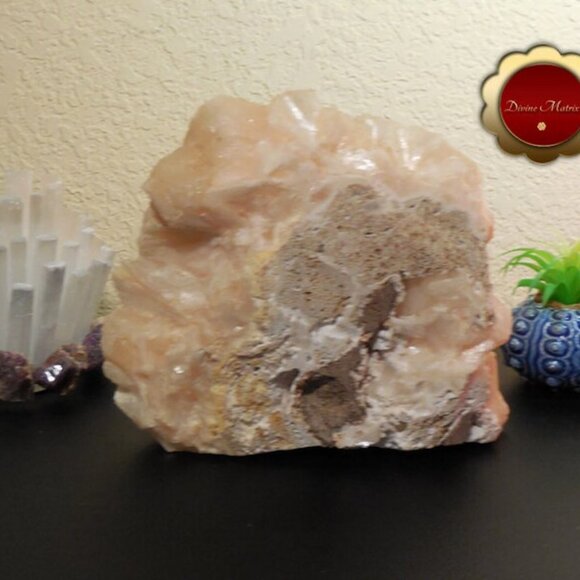 7 lb Large Peach Stilbite, Stilbite Cluster, Crystal Cluster - Picture 5 of 5